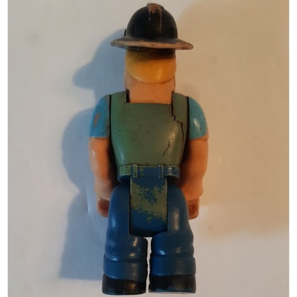 Fisher Price Husky Helper Fireman Figure Firefighter Vintage 1977 Well Loved - Picture 4 of 8